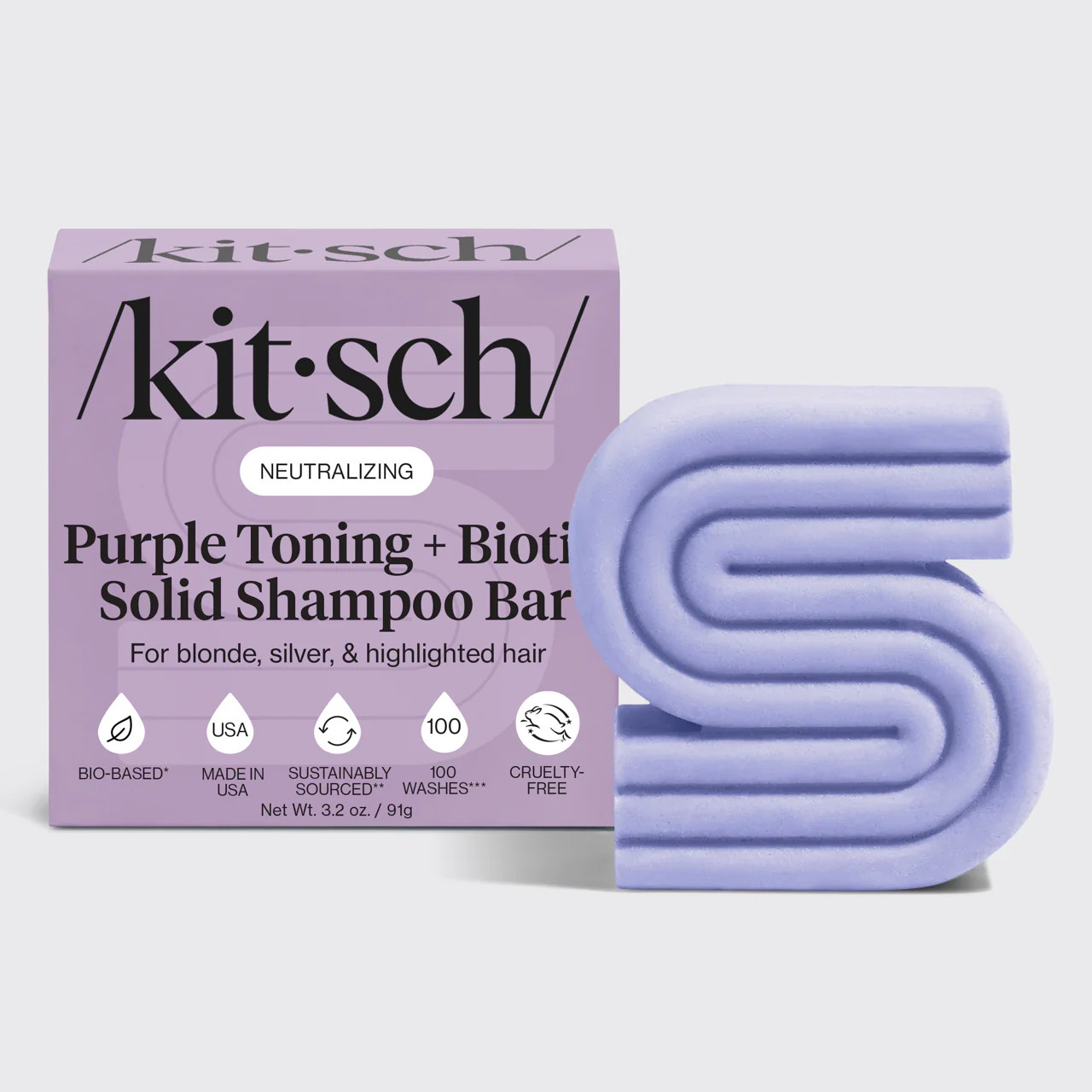 Purple Toning Solid Shampoo | Kitsch