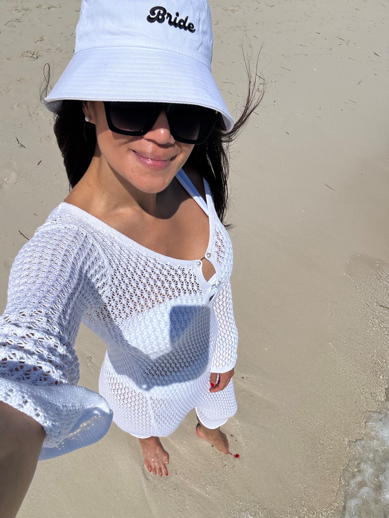 Swim cover up & flattering 1 piece swimsuit! Wearing size small on both

#LTKFindsUnder50 #LTKWedding #LTKTravel