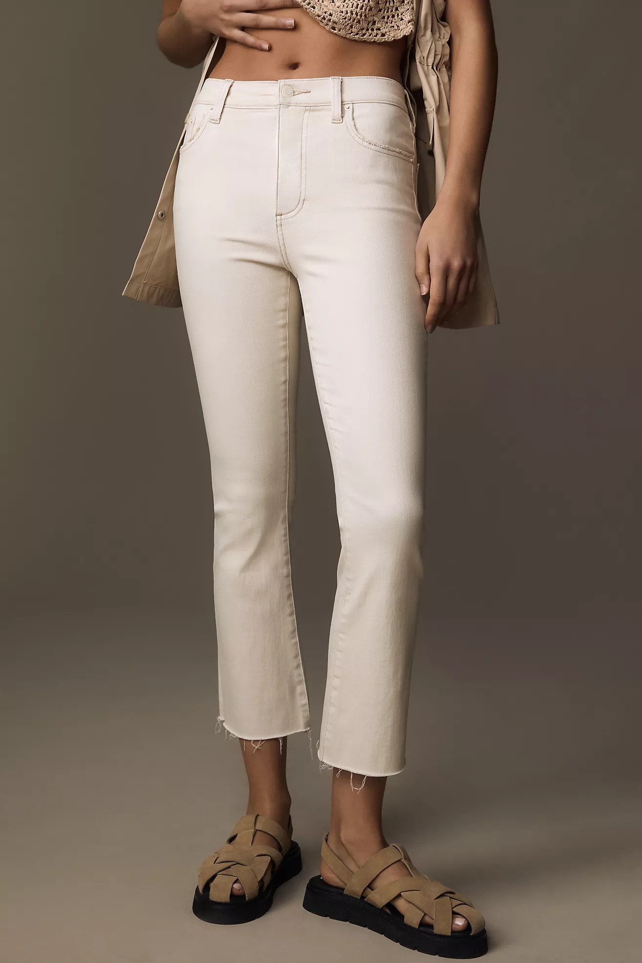 Pistola Lennon High-Rise Crop Flare Jeans | Anthropologie (US)