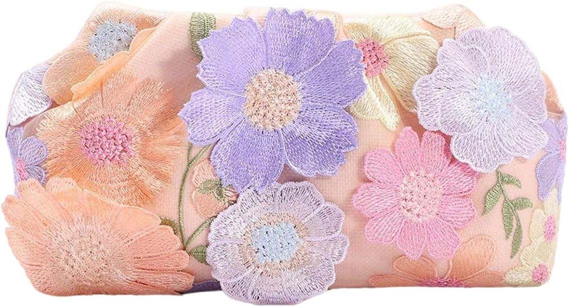 MakeMeChic Women's Floral Clutch Purses Sequin Beaded Embroidery Evening Handbags Party Bags | Amazon (US)