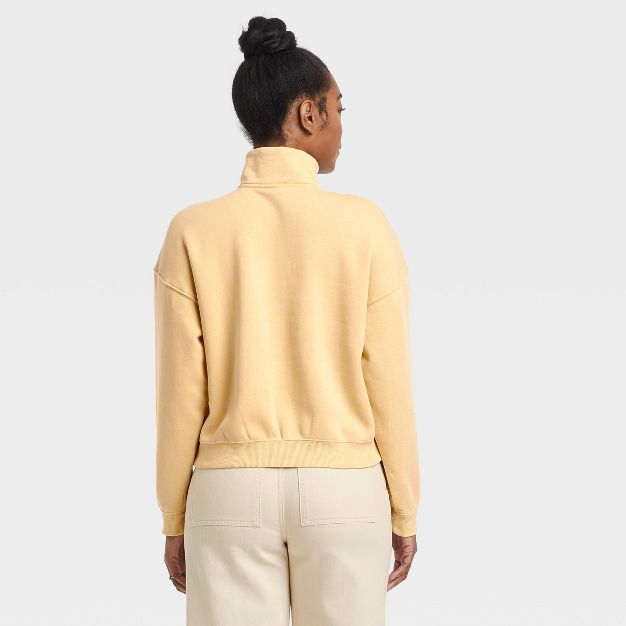 Women's Henley Neck Fleece Sweatshirt - Universal Thread™ | Target