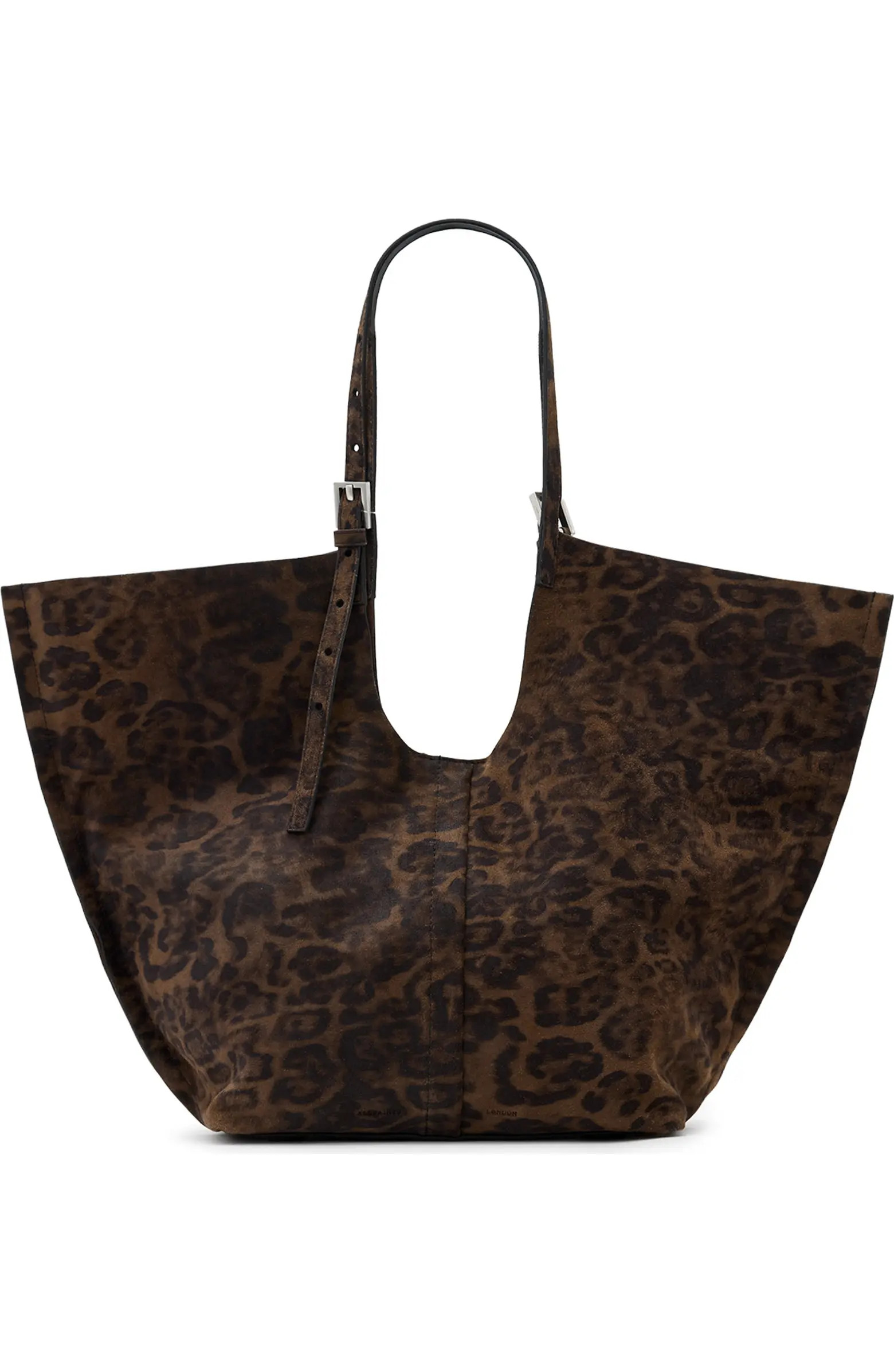 Ara East West Leopard Print Suede Tote | Nordstrom