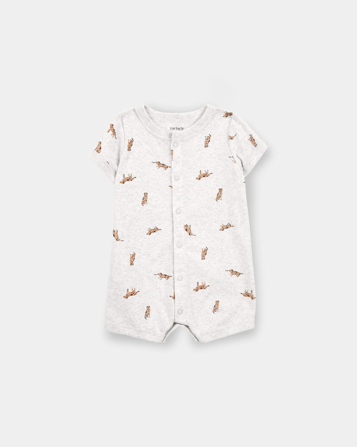 Baby Boy Dog Romper - Grey | Carter's Inc