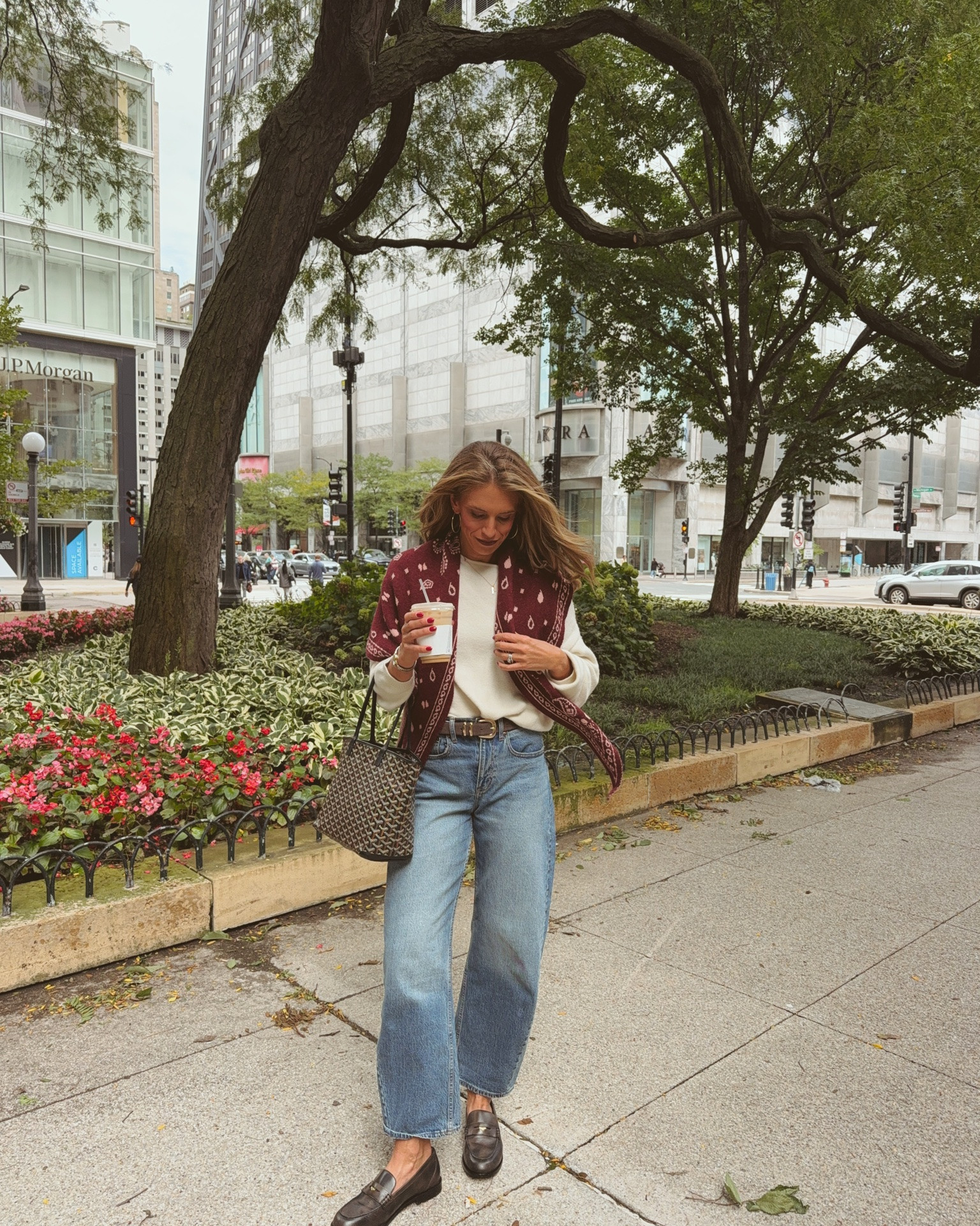 Fall outfitI wore during our trip to Chicago while shopping
Wearing size small and sweater and my shoe size 27 long in the barrel jeans the color of my triangle scarf is currently sold out that linked a bunch of similar scarves that are the same

#LTKootd #LTKTravel #LTKmomlife