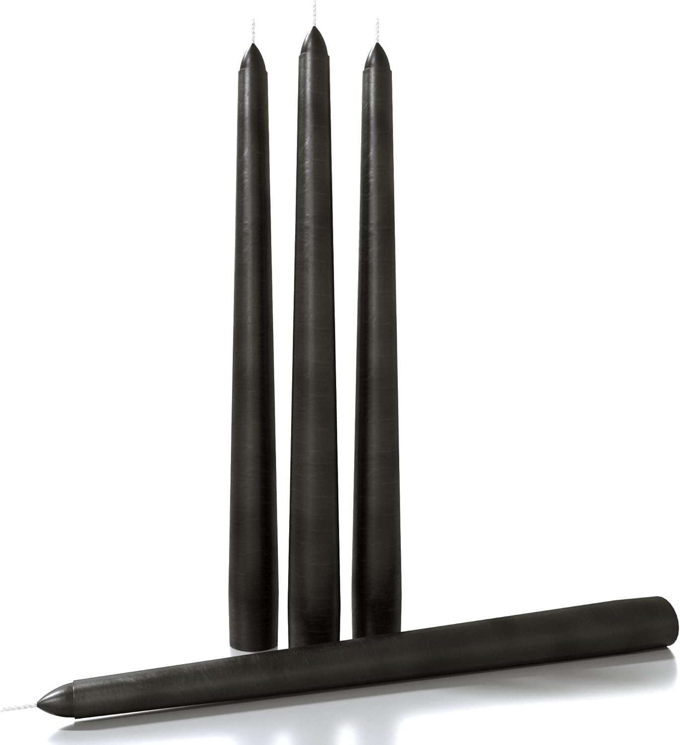 CANDWAX 10 inch Taper Candles Set of 4 - Halloween Taper Candles Unscented - Black Candles Hallow... | Amazon (US)