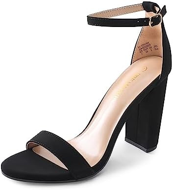 DREAM PAIRS Women's Hi-Chunk High Heel Pump Sandals | Amazon (US)