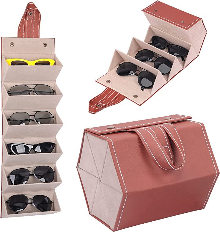 Sunglasses Organizer Case Men Women Holder Storage Travel Case | Amazon (US)