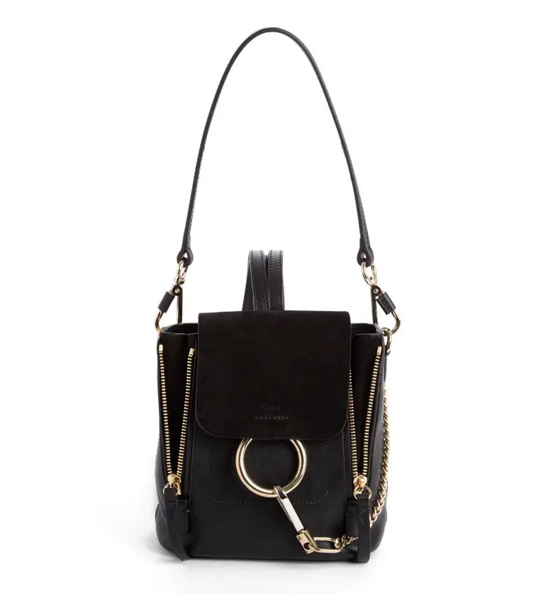 Chloé Mini Faye Leather & Suede Backpack | Nordstrom