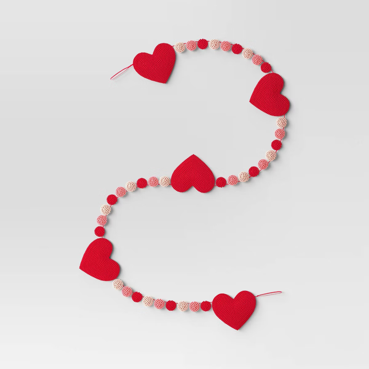 Beaded Heart Valentine's Garland - Threshold™ | Target