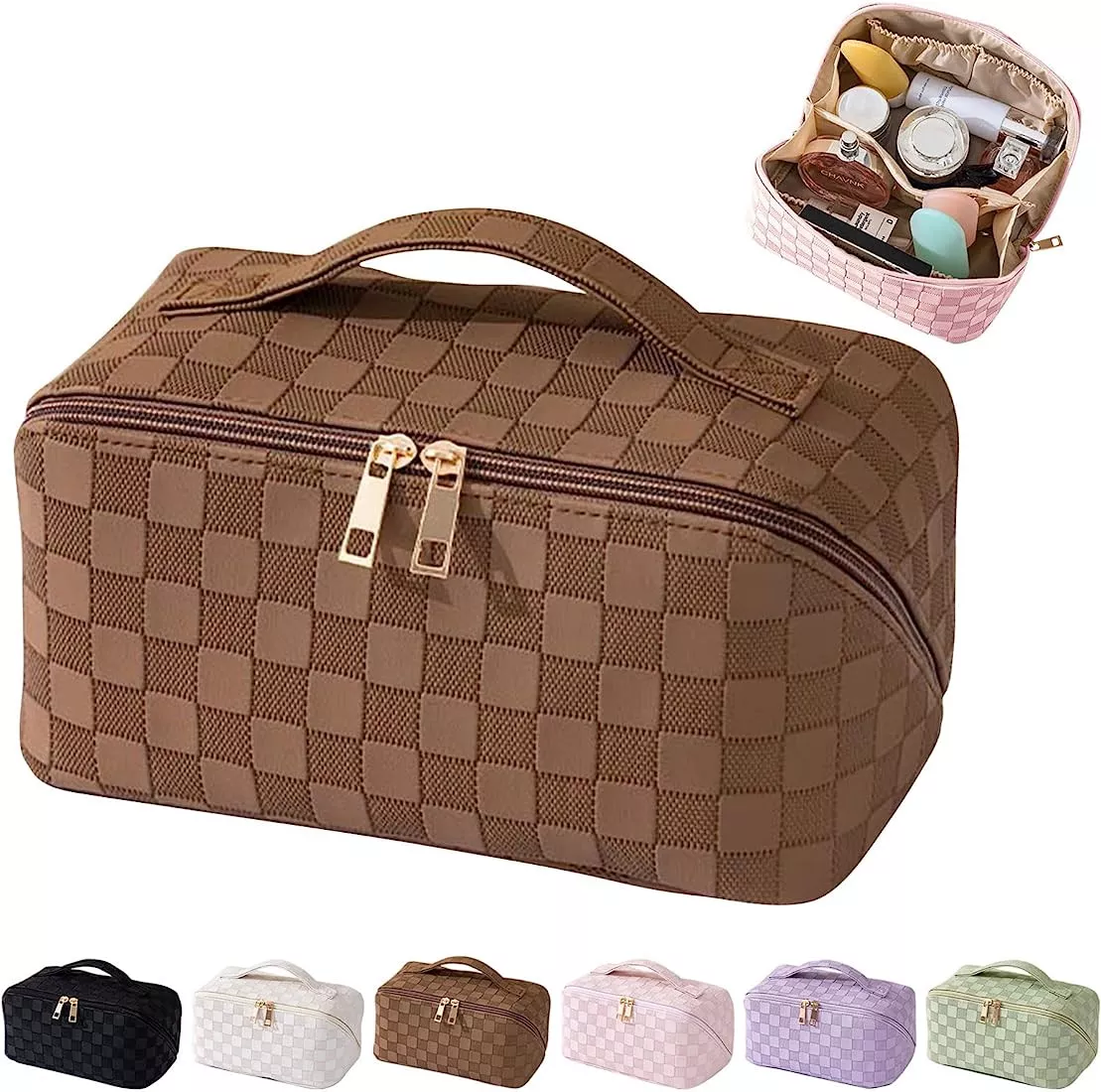  MINGRI Large Capacity Travel Cosmetic Bag for Women