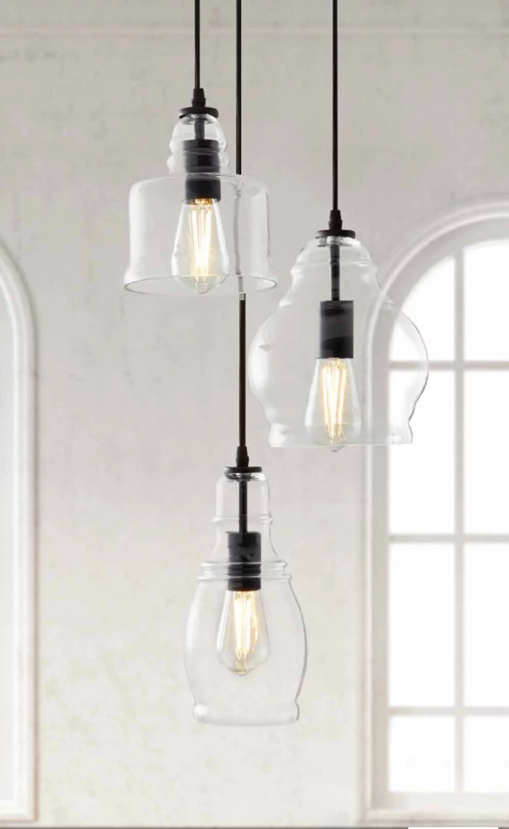 Better Homes & Gardens 3-Light Pendant Ceiling Light, Matte Black | Walmart (US)