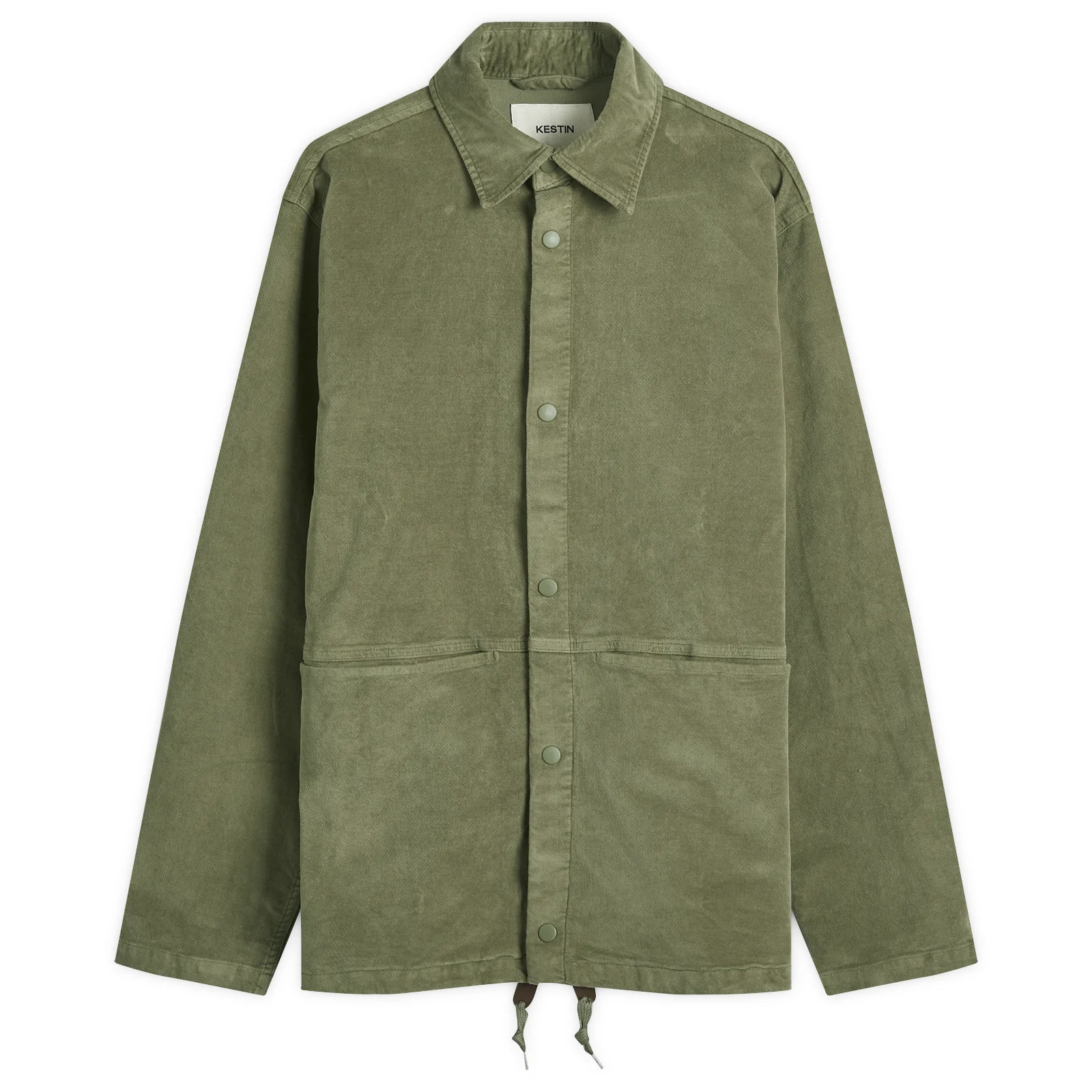 Kestin Men's Armadale Coach Jacket in Light Military Cotton Moleskin, Size Small | END. Clothing | END. Clothing