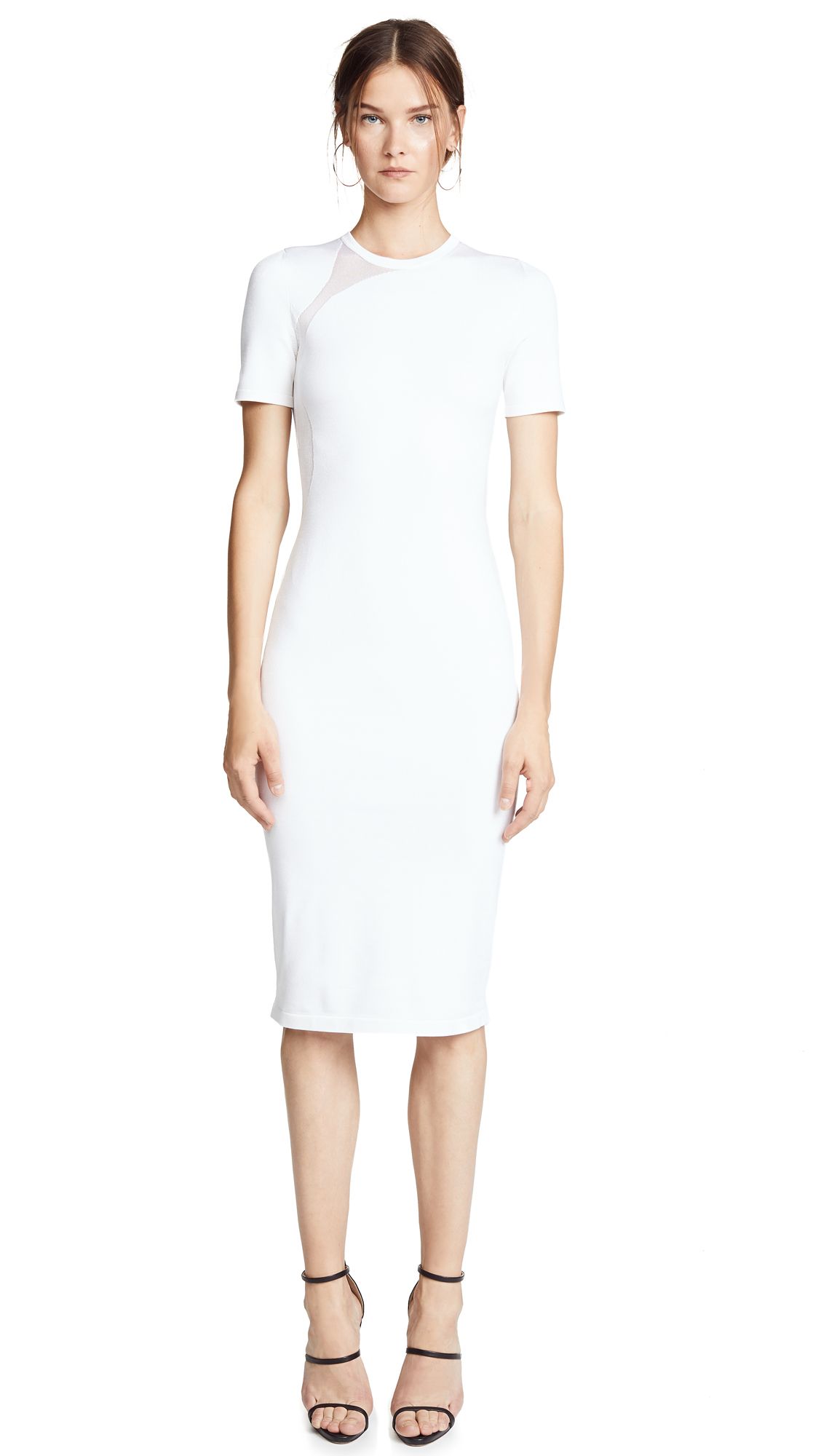 Cushnie White Gala Mesh Panel Dress | Shopbop