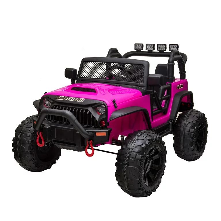 Tobbi Kids Pink 2 Seater 12 V Motorized Truck Powered Ride-On with Remote Control | Walmart (US)