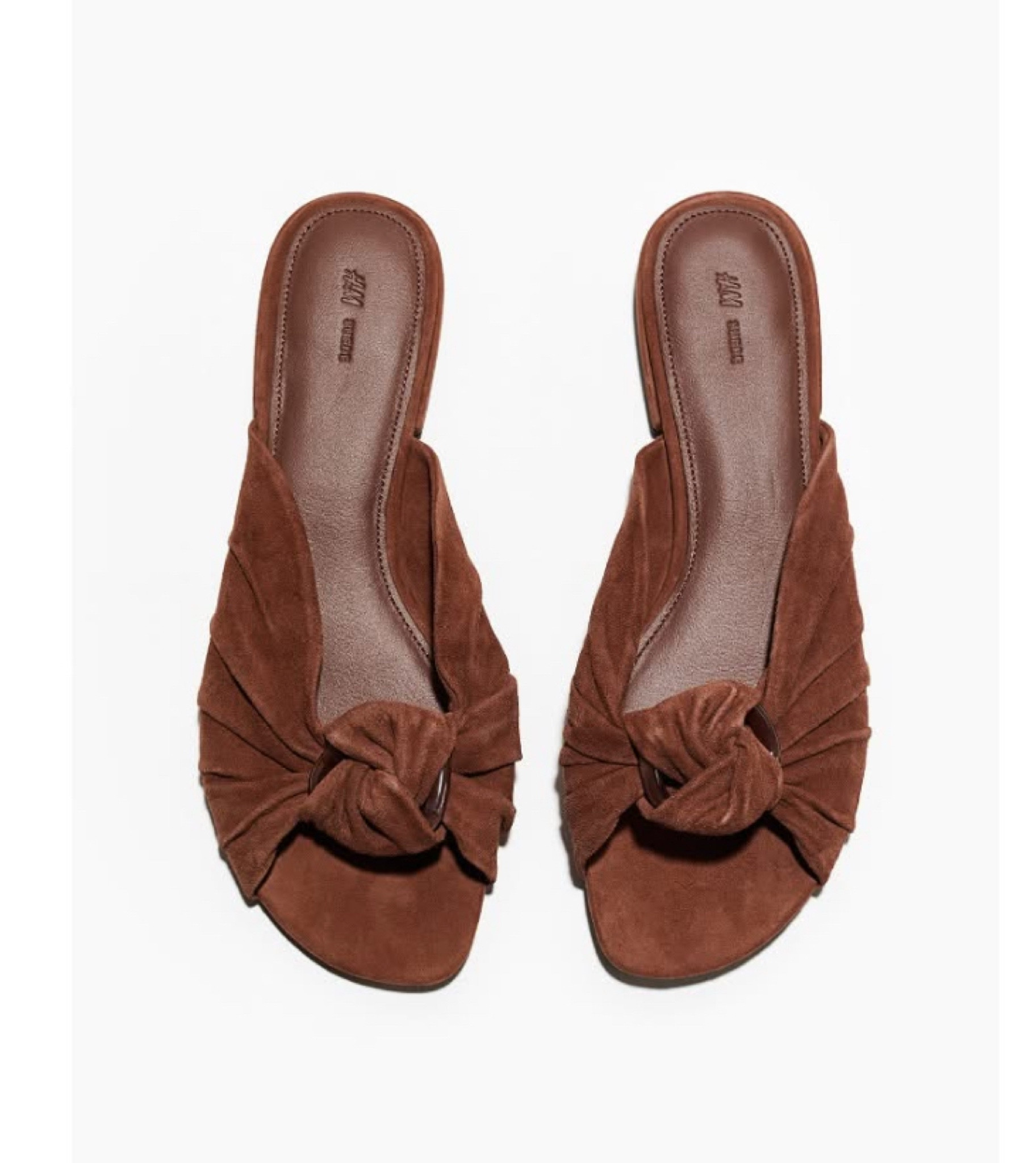 KNOT-DETAIL SUEDE SANDALS