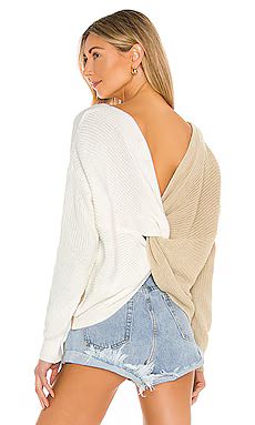 superdown Trish Knot Sweater in Beige & White from Revolve.com | Revolve Clothing (Global)