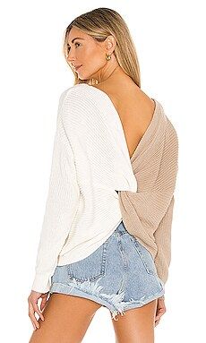 superdown Trish Knot Sweater in Beige & White from Revolve.com | Revolve Clothing (Global)