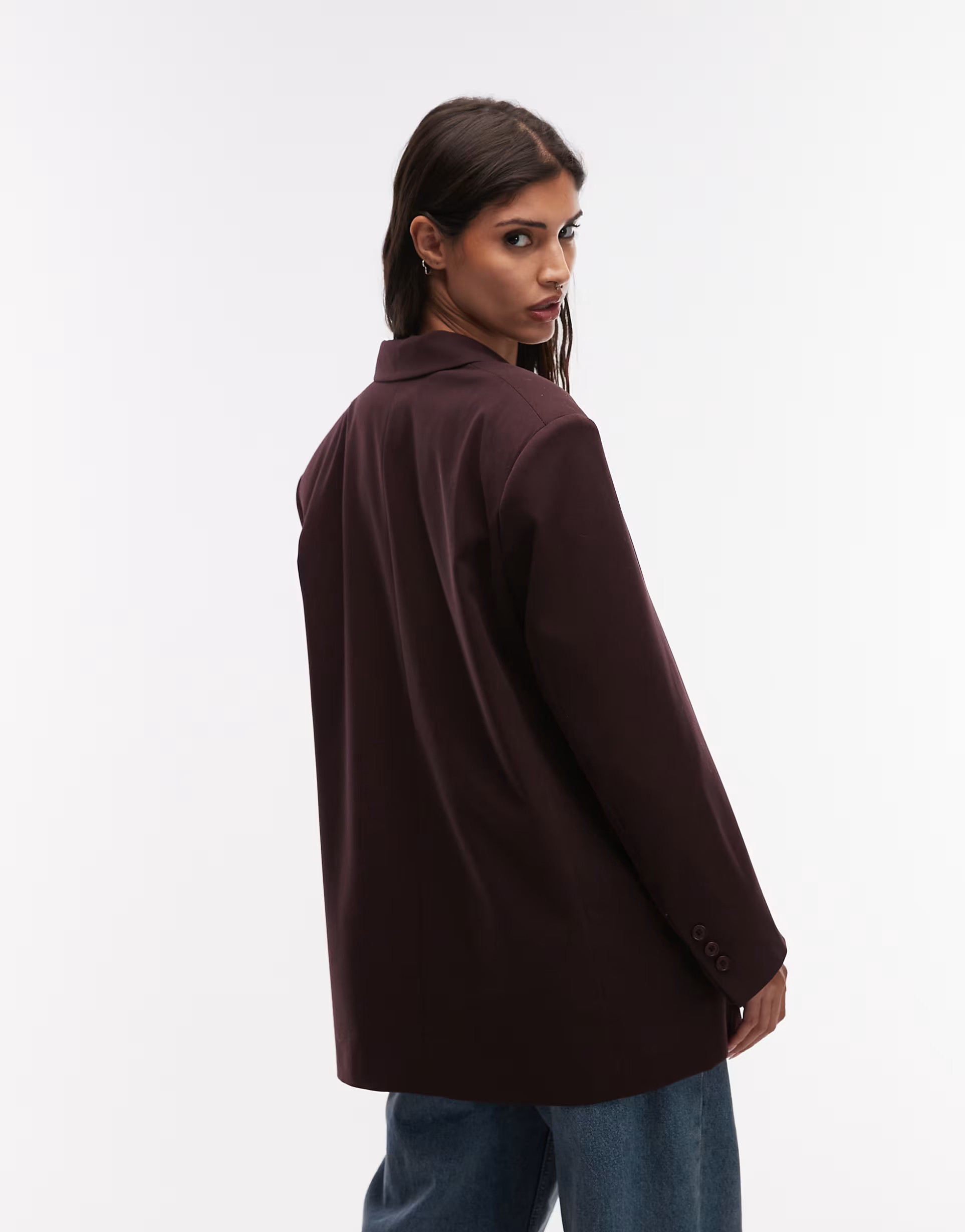 ASOS DESIGN oversized single breasted blazer in plum | ASOS | ASOS (Global)