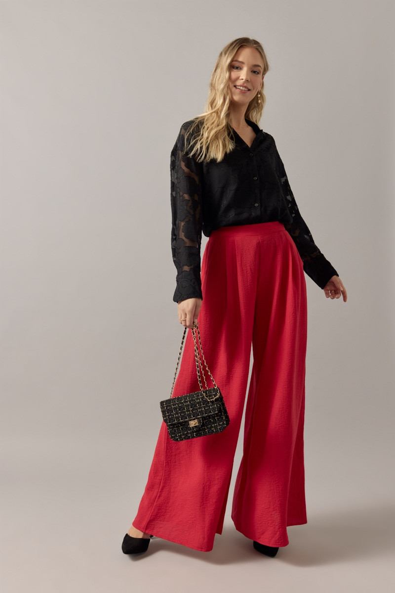 Kaye Wide Leg Fluid Pants | Francesca's