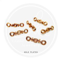 Mini Triple Spiral Design Loc Jewelry in Gold Plated Brass Wire, Hair Jewelry Will Fit Sisterlocks Or Microlocs Size Locs, Pack Of 6 | Etsy (US)