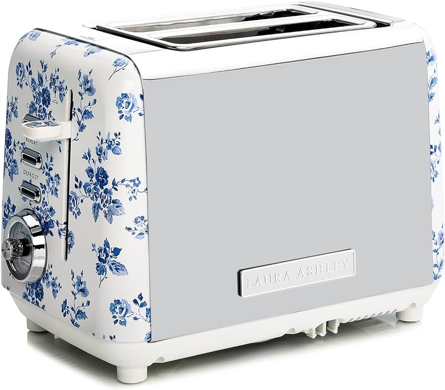 VQ Laura Ashley China Rose Stainless Steel 2 Slice Toaster | Multi-Functional Bagels & Bread Toas... | Amazon (US)