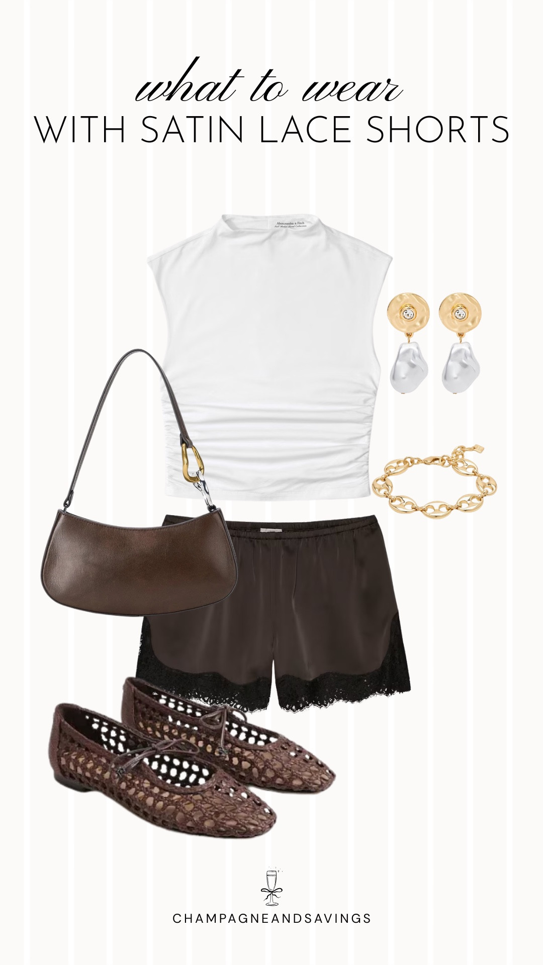 Lace satin shorts outfitts

#LTKootd