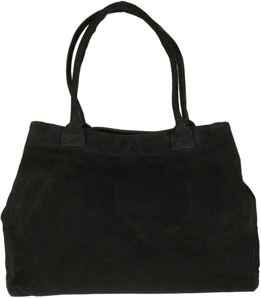 Girly Handbags Womens Italian Suede Leather Expandable Shoulder Bag | Amazon (UK)