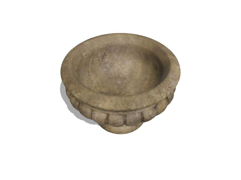 Round 17-in W x 12-in H Brown Concrete Planter | Lowe's