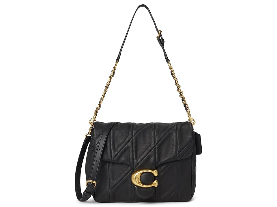 COACH Times Square Tabby Shoulder Bag 26 with Quilting Shoulder Women's Handbags Black, Leather/Textile | Zappos