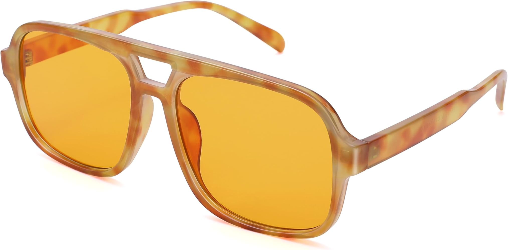 Retro Aviator Sunglasses for Women Men, Trendy Square 70s Vintage Shades Sun Glasses UV400 Protec... | Amazon (US)