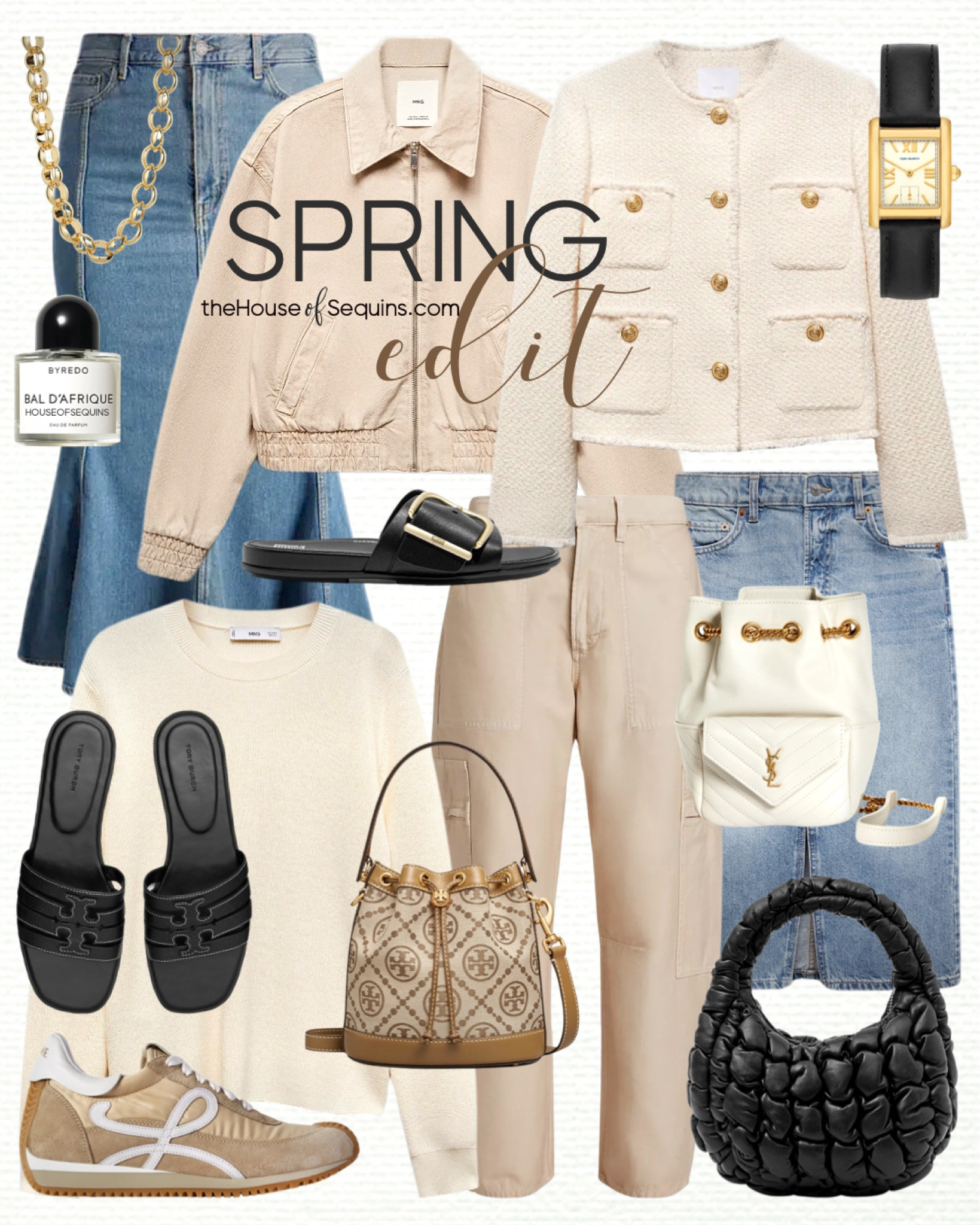 Shop these Nordstrom spring outfit finds! Denim mini skirt, Tory Burch Ines slide sandals, Saint Laurent bucket bag, Citizens off Humanity cargo barrel jeans, Cos quilted bag, denim bomber jacket, tweed jacket, Loewe Ibiza sneakers and more!

#LTKstyletip #LTKsalealert #LTKSeasonal