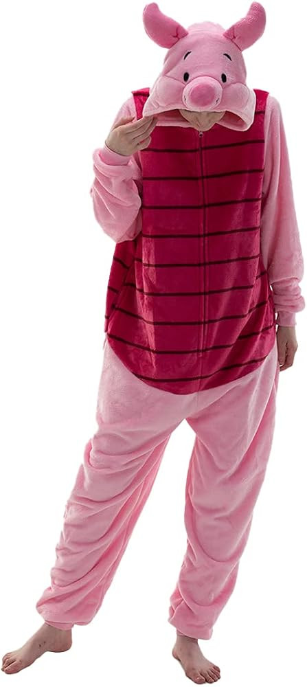 COSUSKET Snug Fit Unisex Adult Onesie Pajamas, Flannel Cosplay Animal One Piece Halloween Costume... | Amazon (US)