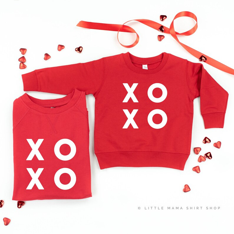 XOXO  Set of 2 RED SWEATERS©  Mommy and Me Shirt  Mommy and | Etsy | Etsy (US)
