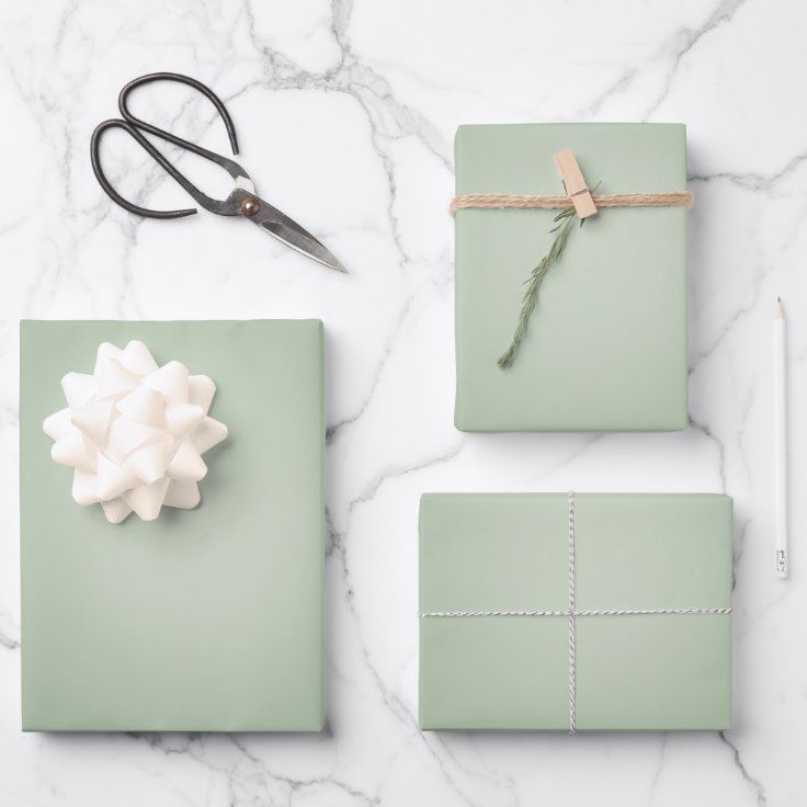 Sage Green Gradient Aura Wrapping Paper Sheets | Zazzle | Zazzle