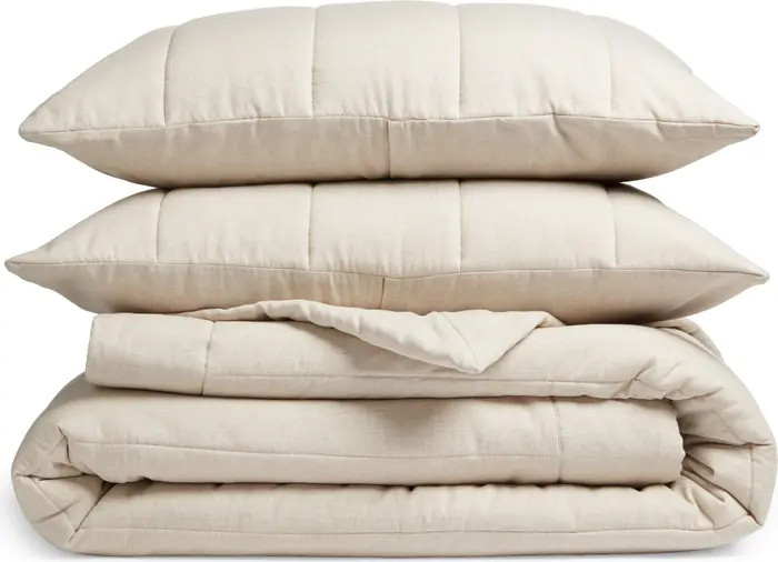 Nordstrom Organic Cotton Mélange Quilted Comforter & Shams Set | Nordstrom | Nordstrom