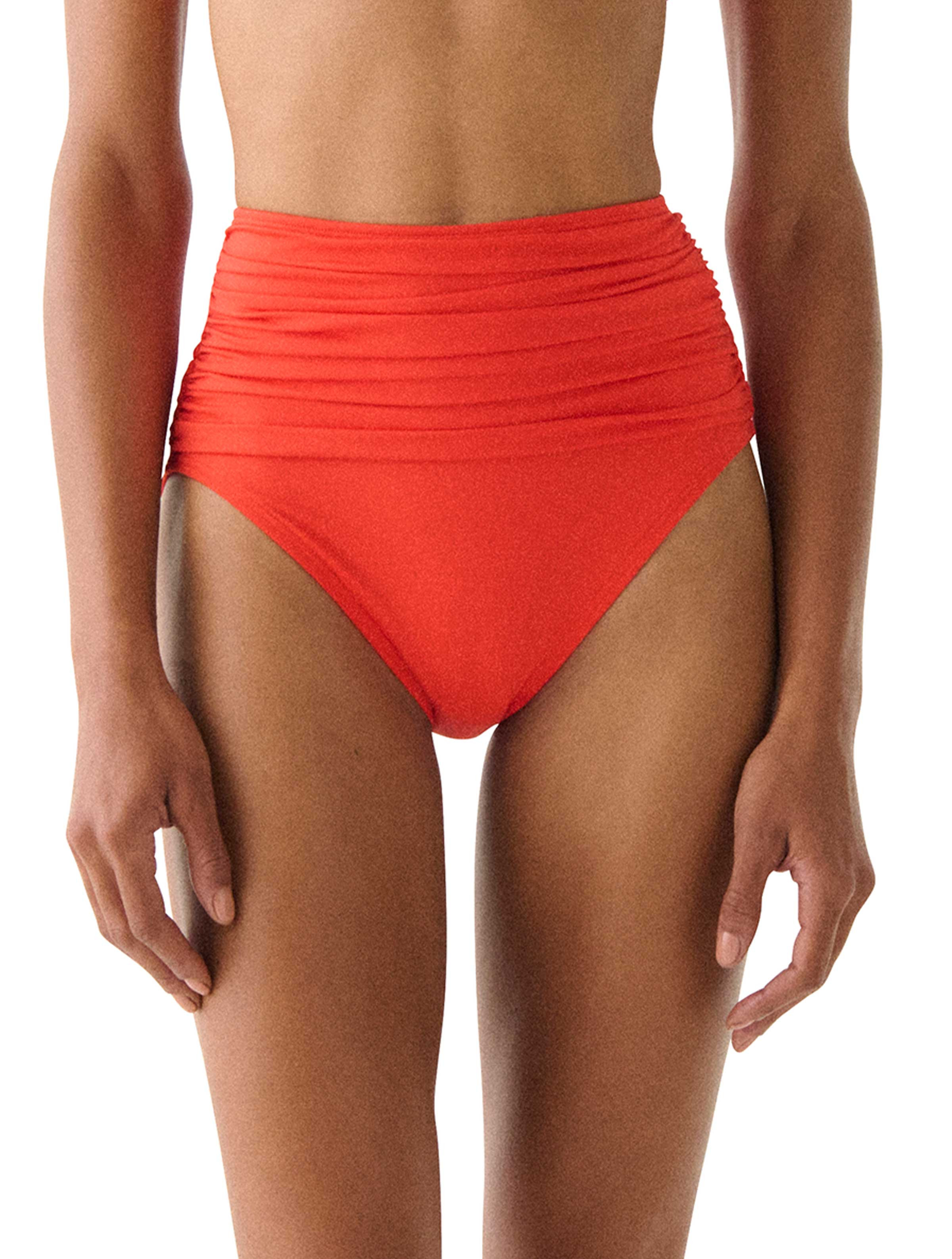 Kate Spade Shirred High Waist Bikini Bottom - Rosette Solids | Beach2Ocean