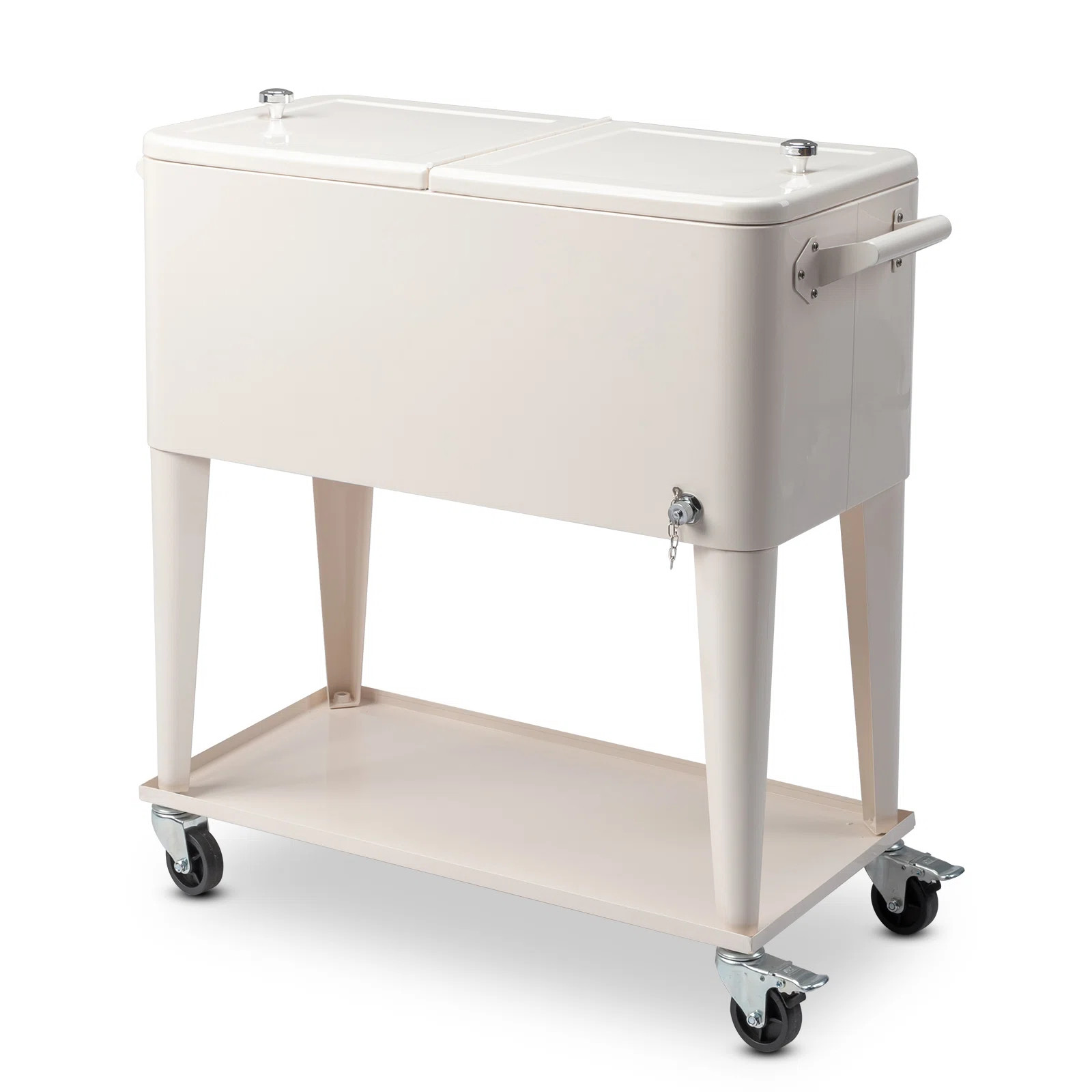 80 Qt. Outdoor Rolling Cooler Cart Storage Cabinet | Wayfair North America