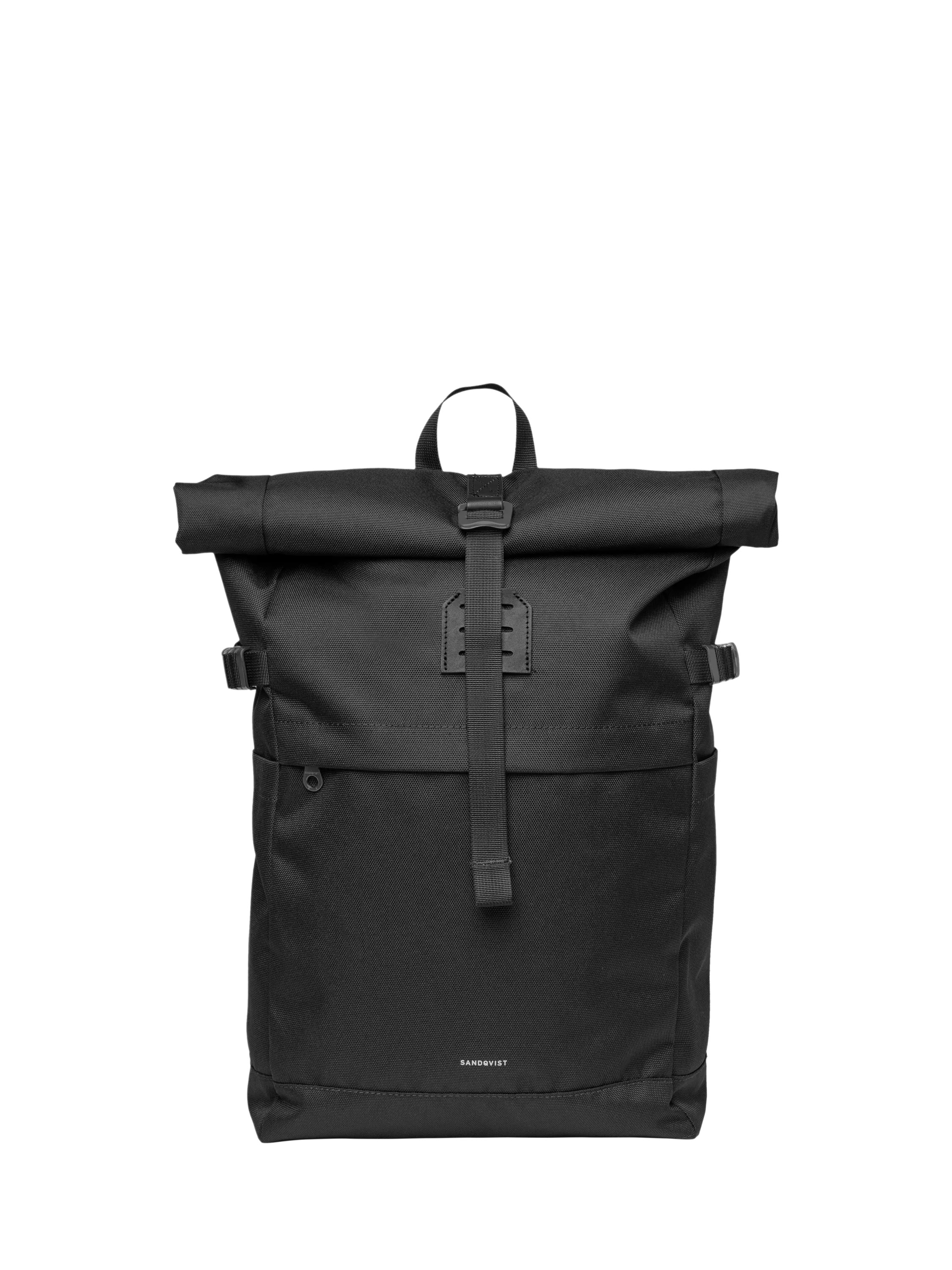 Sandqvist Icon 14" Laptop Rolltop Backpack, 23L, Black | John Lewis (UK)