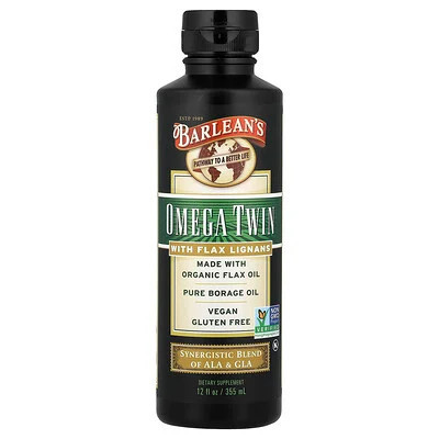 Barlean's, Omega Twin with Flax Lignans, 12 fl oz (355 ml) | iHerb