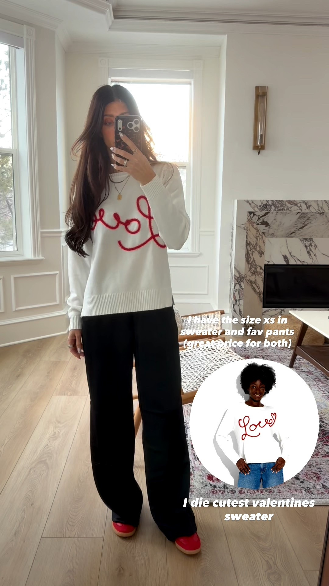 I have the size xs in sweater and pants! #valentines 

#LTKmomlife #LTKFindsUnder50 #LTKootd