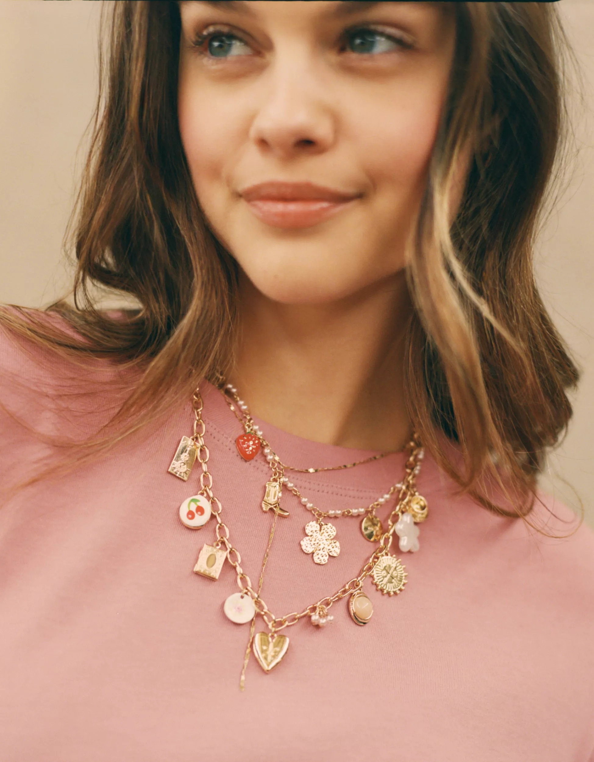 AEO Double Layered Charm Necklace | American Eagle Outfitters (US & CA)