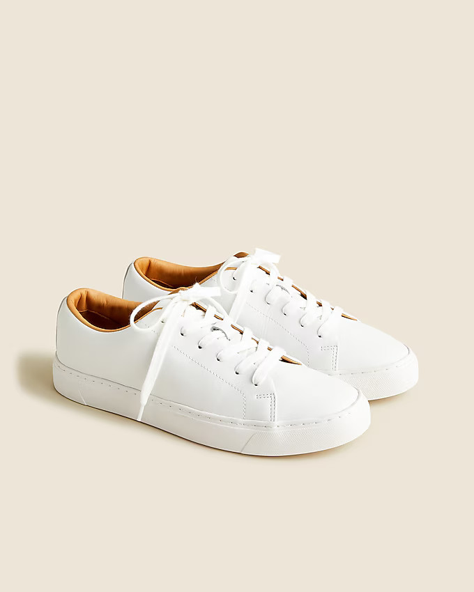 Court sneakers in leather | J. Crew US