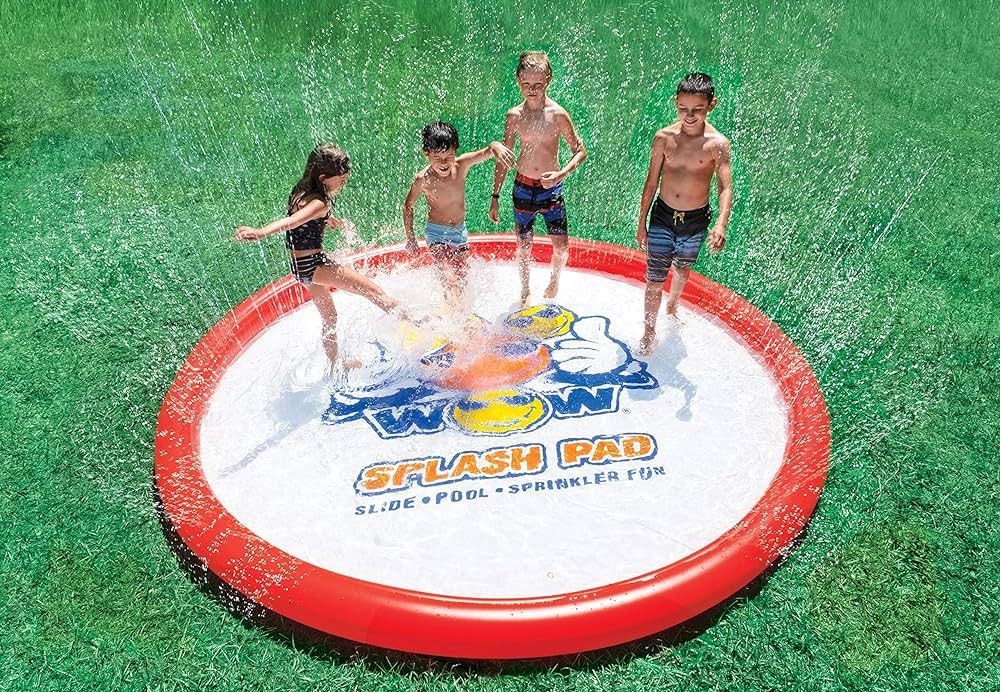WOW Sports Giant Super Splash Pad Inflatable Splash Pad with Sprinkler | Amazon (US)