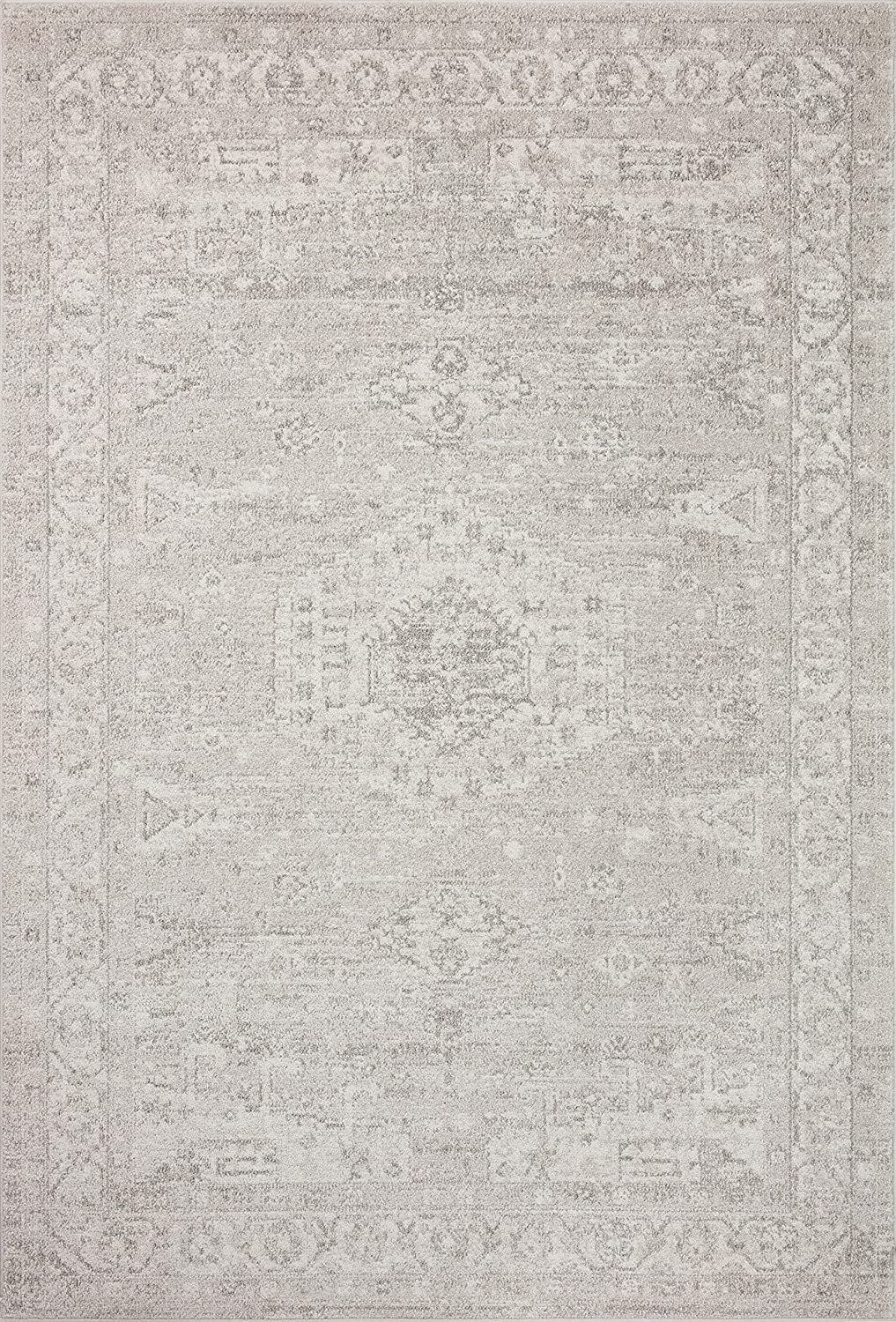 Loloi II Odette Collection ODT-02 Silver / Ivory, Traditional 2'-3" x 3'-10" Accent Rug | Amazon (US)