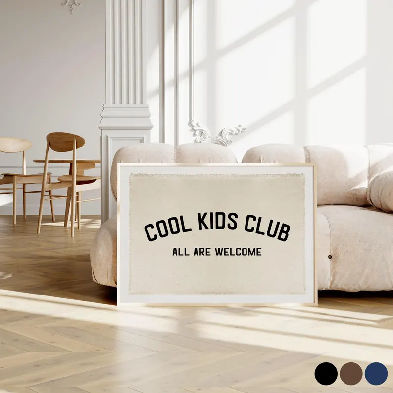 Cool Kids Club All Are Welcome Canvas Banner, Nursery Wall Decor, Playroom  Decor | Etsy (Global)