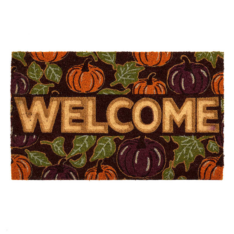 Carved Pumpkins Welcome Coir Mat, 18x30 | At Home