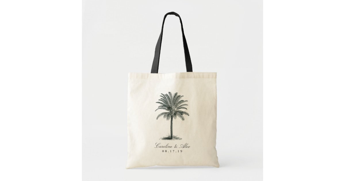 Havana Palm Wedding Favor Tote Bag | Zazzle | Zazzle