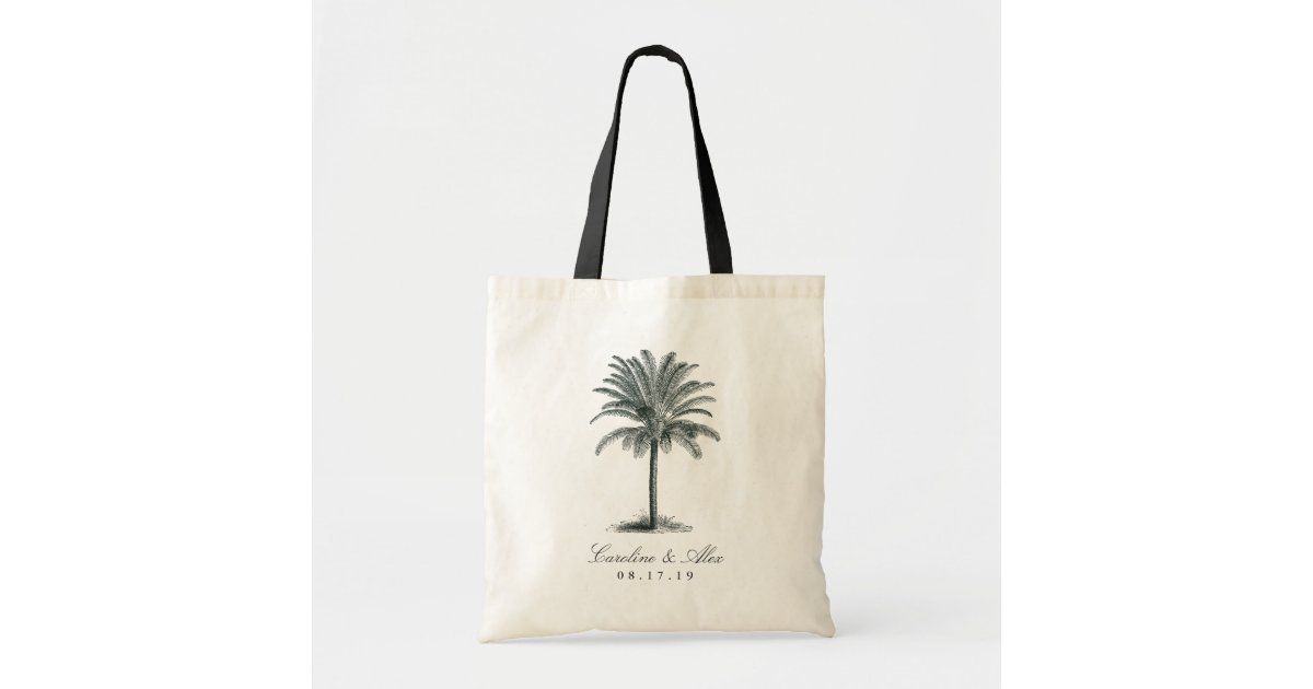 Havana Palm Wedding Favor Tote Bag | Zazzle | Zazzle