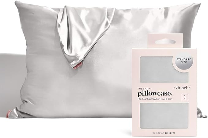 Kitsch Satin Pillowcase for Hair & Skin | Softer Than Silk Pillow Cases Cooling Satin Pillowcase ... | Amazon (US)