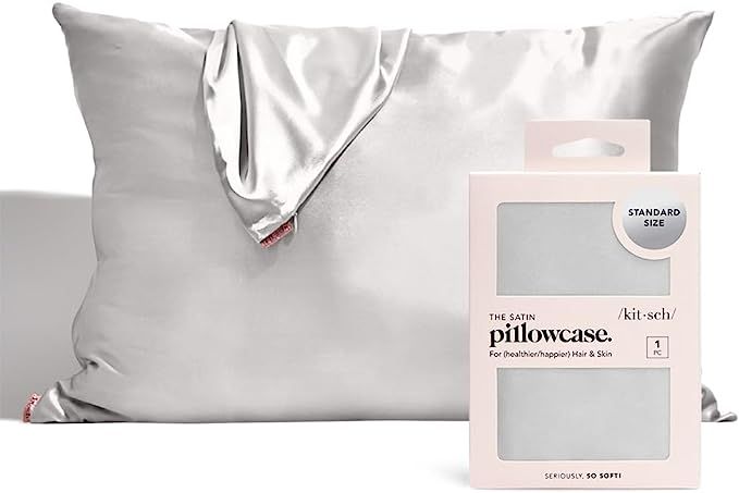 Kitsch Satin Pillowcase for Hair & Skin | Softer Than Silk Pillow Cases Cooling Satin Pillowcase ... | Amazon (US)